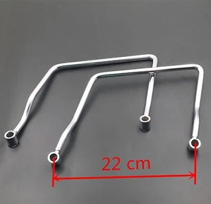 22 cm Saddle bag Support Bar Mount Bracket For Yamaha VN VT VTX Suzuki Custom - Bild 1 von 8