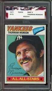 1977 Topps Thurman Munson #170 New York Yankees AGC Mint 9 HOF