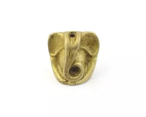 Brass Ganesh Hindu God Indian Incense Holder Small 2.5 x 2.4 x 1.5 cm - Picture 1 of 4