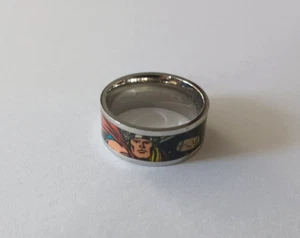 Marvel Thor on Silver Color Stainless Steel Men's Ring Size 12 - Picture 1 of 10
