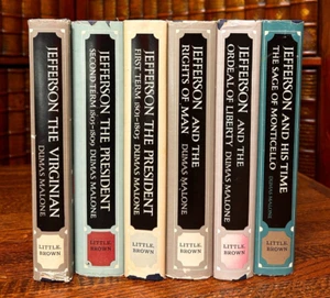 Jefferson; Dumas Malone, 6 Volume Set, Hardcover in Jacket; Little Brown, 1981 - Picture 1 of 4