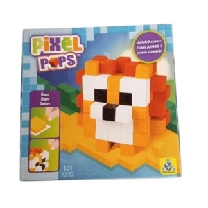 Orb Factory Pixel Pops Lion Jumbo Cubes 131 Piece 3D Puzzle Craft Kit NEW - Picture 1 of 2
