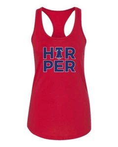 Baseball Philly Fans HARPER BELL Philadelphia Phillies Racerback Tank Top - Picture 1 of 4