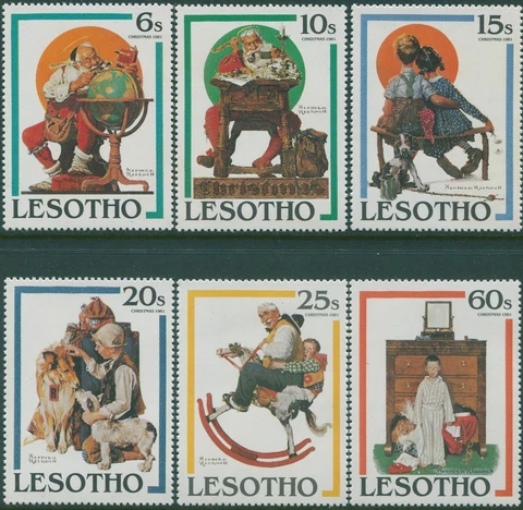 Lesotho 1981 SG455-460 Christmas paintings set MNH Cover
