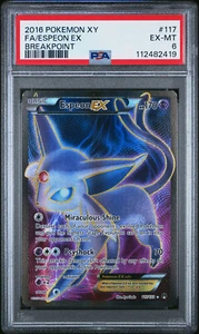 2016 POKEMON XY BREAKPOINT ESPEON EX #117 FULL ART PSA 6 EX #112482419 - Picture 1 of 2