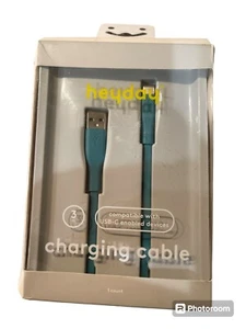 (1) NEW Heyday 3ft Charging Cable USB-C to USB - GREEN - Picture 1 of 1