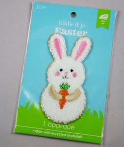 Hildie & Jo Easter Bunny Iron-On Applique Patch NEW - Picture 1 of 2