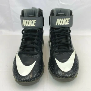 Nike Force Savage Shark Football Cleats 880133-002 Black Boys Size 4.5Y Hightop - Picture 1 of 7