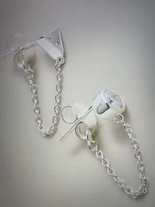 J Crew Demi-Fine 14k plated / Sterling Silver Mismatched Cubic Zirconia Earrings - Picture 1 of 4