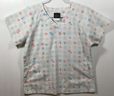 baby phat Scrub Top womens size S Small as measured Cats BP (tag size M) *read*