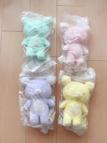 Lot 4 Rilakkuma 20Colors Spring Plush Lavender & Lemon & Pink & Mint San-X JPN Cover