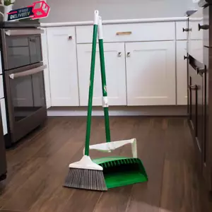 Lobby Broom and Dustpan Cleaning Set Commercial Floor Sweep - Picture 1 of 12