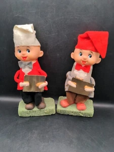 Vintage Christmas Choir Boys With Rubber Faces Cloth Bodies - Picture 1 of 8