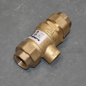 Watts Dual Check Valve 9D-M2-3/4", 3/4" x 3/4" NPT, 1/2" NPT Vent, Brass, 175psi - Picture 1 of 6