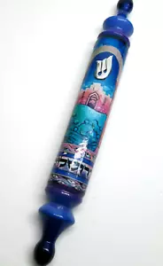Stinco argento fatto a mano in legno Mezuzah - Foto 1 di 2
