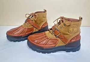POLO RALPH LAUREN 'Oslo Low BT' Mens Boots Brown Waterproof Duck Size 10.5D NEW! - Picture 1 of 10