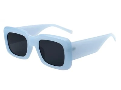 Retro Bold Designer Unisex Sunglasses - Square Frame Sun Protection Shades - Image 1 of 4