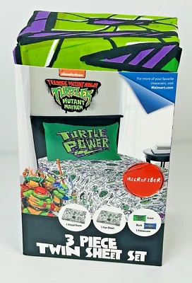 Conjunto de lençóis duplos Teenage Mutant Ninja Turtles Mutant Mayhem Kids 3 peças Nickelodeon - Imagem 1 de 4