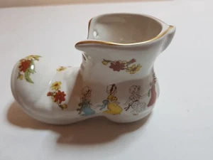Vintage Old Foley James Kent Children Floral China Boot Vase Ornament - Picture 1 of 5