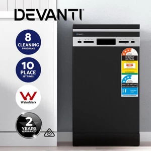 Devanti 10 Place Freestanding Dishwasher Countertop Kitchen Dish Washer Black - Picture 1 of 8