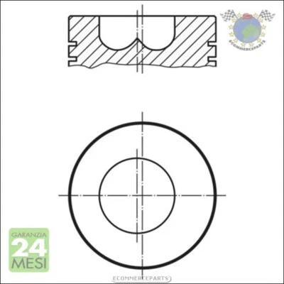 Pistone Mahle per FIAT DUCATO IVECO DAILY III UAZ PATRIOT - Immagine 1 di 3