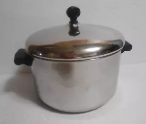 VTG Farberware 4 Qt Sauce Pot Pan With Lid USA Stainless Steel Aluminum Clad - Picture 1 of 11
