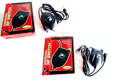 2 Pack Universal Playtech RF Switch for NES, Super NES, SEGA GENESIS, 3DO Game - Image 1 of 4