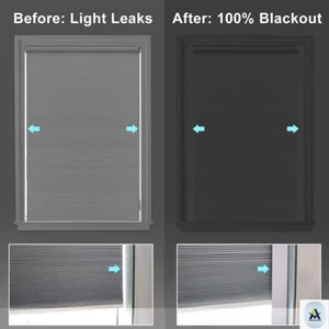 window light blocker keego pvc strip for window side gap light blocker blinds - Picture 1 of 22
