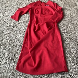 DIVA nora gardner Womens Plaza Dress Scarlet Red A Line Midi XL - Picture 1 of 8