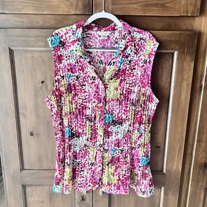 CJ BANKS - DAMEN Foral Print ärmelloses Shirt Größe 3X - Bild 1 von 10