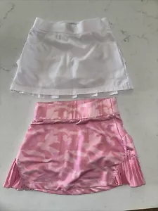 Garb girls size S small 5 - 6 And 5T skort Golf Skirt Pink And White, Lot Of 2 - Picture 1 of 6