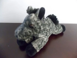 Peluche Aurora gris moteado/negro 7" caballo tormenta usado en excelente estado - Imagen 1 de 2
