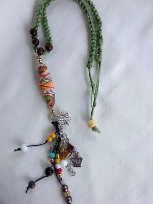 Tassel  Women 19" Necklace Mixed  Beads Long Tassel Necklace Boho Style - Image 1 of 4
