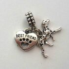 Dalmatian Dog Heart Best Friend Charm Pendant F European Style Bracelet Necklace