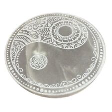 Selenite Large Charger Plate - Decorative White Crystal 18cm Yin and Yang