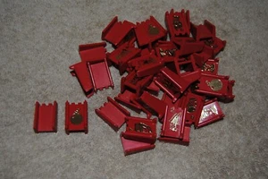 Vintage 1970 Stratego Game Pieces Complete 40pc Red Army Set Milton Bradley 4916 - Picture 1 of 1