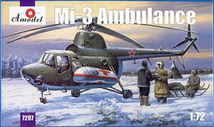 Helicóptero ambulancia Amodel 7297 - 1/72 MI-3, kit modelo de plástico a escala - Imagen 1 de 12