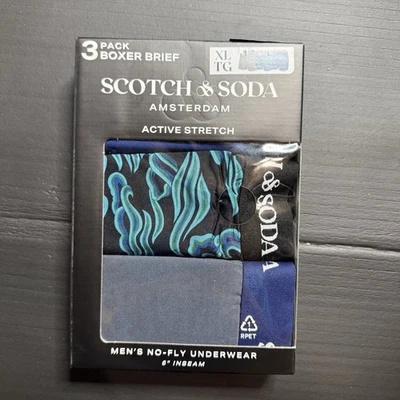 Scotch & Soda Amsterdam Boxer Briefs Active Stretch 3 Pack Multicolor Size XL - Image 1 of 3