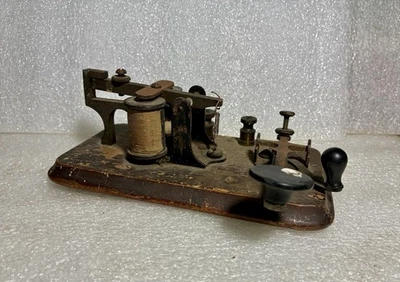 Antique J H Bunnell Sounder & Telegraph Key Pre-owned Untested - Image 1 of 4