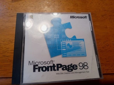 Microsoft FrontPage 98 construcción de sitios web Windows software de colección con llave Foto 1 de 4