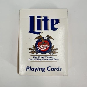 Miller Lite Beer Hoyle Plastic Coated Standard Playing Cards Jokers 1995 USA - Picture 1 of 15