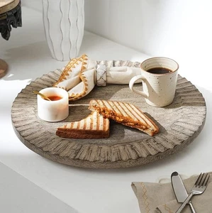 Servizio Rotondo Girevole Alto Lazy Susan Servizio Piatto 360 Rotante Cack Vassoio - Foto 1 di 3