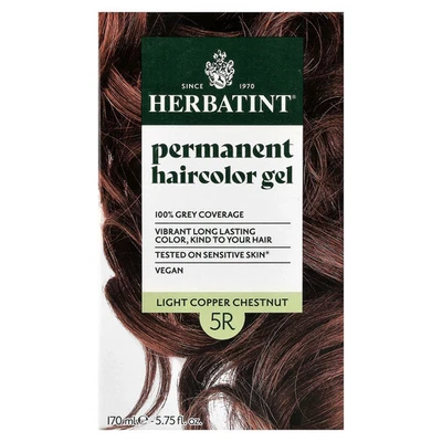 Gel de coloración permanente para el cabello, castaño cobre claro 5R, 5,75 fl oz (170 ml) Foto 1 de 3