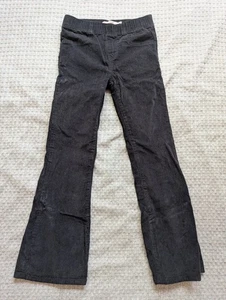 Levis 726 Flare Pants Girls 8 Black Corduroy Pull-On Stretch Youth Kids Cute - Picture 1 of 11