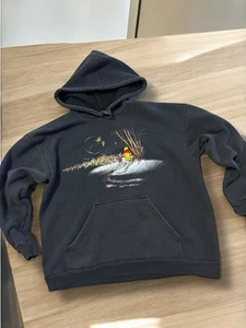 Vintage 90s Disney Winnie the Pooh Hoodie Sweatshirt Black USA Adult L - Picture 1 of 6