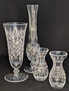 Juego de cuatro jarrones Waterford Crystal Bud - Imagen 1 de 11