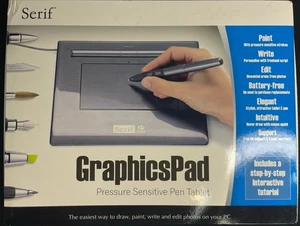 Serif Graphics Pad Pressure Sensitive Drawing Tablet with Pen-New CTF-420/020-B - Picture 1 of 7