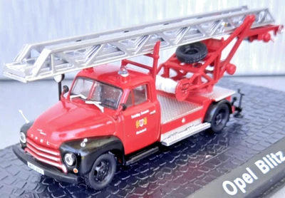 Vintage Atlas Fire Engines Opel Blitz 1:72 Diecast Metal.red color - Image 1 of 4