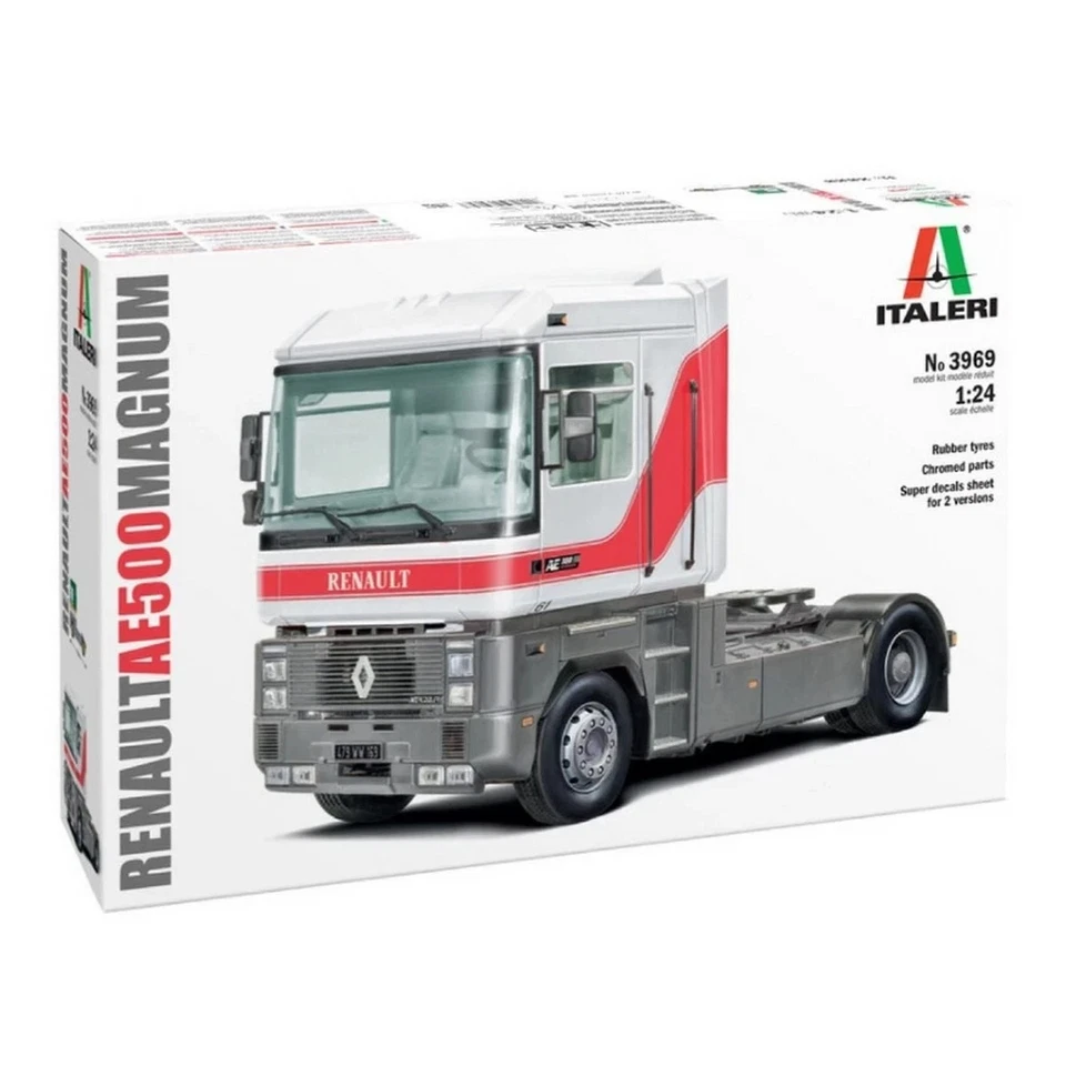 ITALERI 1:24 KIT CAMION RENAULT AE500 MAGNUM 25 cm DECALS  2 VERSIONI  ART 3969 - Immagine 1 di 1