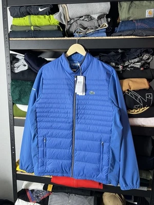 💙 $265 NWT Lacoste Sport Blue Puffer Jacket Tags Size L/XL - Image 1 of 4
